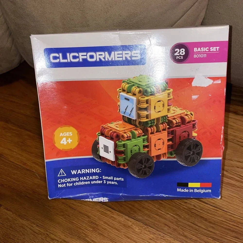Clicformers‎ 801011 Basic Click Building Set 28 Multi Colored Pieces Sealed